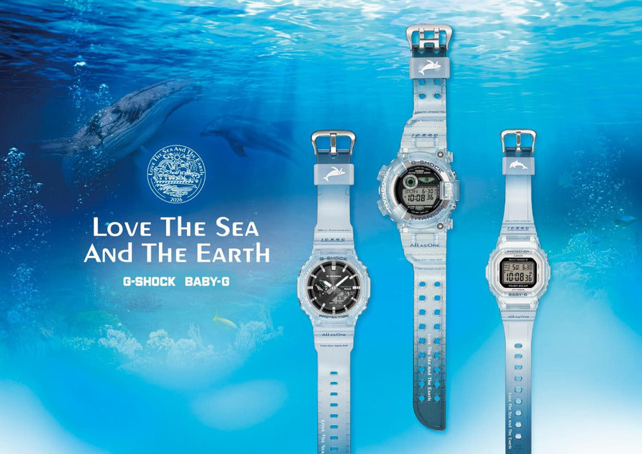 海の透明感を腕元に。G-SHOCK＆BABY-Gから“イルカ・クジラ”モチーフの新作ウォッチが登場