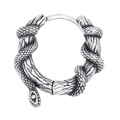 TRUELEMENTS メンズ 蛇モチーフ フープピアス