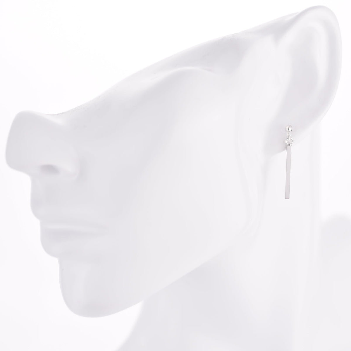 メンズ ピアス シルバー925 ロング スティック ドロップ 揺れる 片耳用 1個売り (TE400-0011)