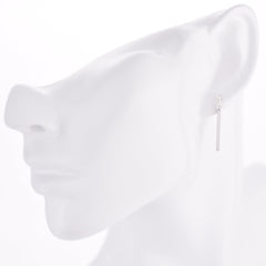 メンズ ピアス シルバー925 ロング スティック ドロップ 揺れる 片耳用 1個売り (TE400-0011)